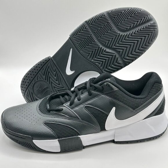 Men's Nike Court Lite 4 Tennis Shoes Sneakers Black/White FD6574-001 Sz 13 NEW - Picture 6 of 9